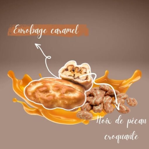 Noix de pécan enrobées au caramel